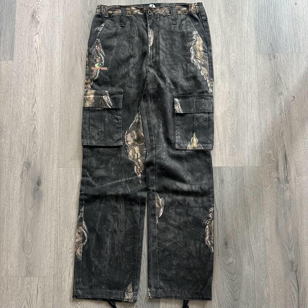 Vintage y2k Mossy oak eclipse camo baggy wide leg cargo pants